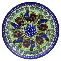 Polish Pottery 8" Dessert Plate. Hand made in Poland. Pattern U2664 designed by Monika Kuczynska.