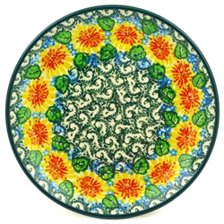 Polish Pottery 8" Dessert Plate. Hand made in Poland. Pattern U4203 designed by Maryla Iwicka.