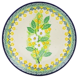 Polish Pottery 8" Dessert Plate. Hand made in Poland. Pattern U4810 designed by Maria Starzyk.