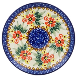 Polish Pottery 8" Dessert Plate. Hand made in Poland. Pattern U686 designed by Ewa Karbownik.