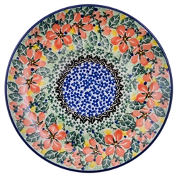 Polish Pottery 8" Dessert Plate. Hand made in Poland. Pattern U2195 designed by Maria Starzyk.