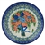 Polish Pottery 8" Dessert Plate. Hand made in Poland. Pattern U2831 designed by Teresa Andrukiewicz.