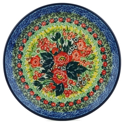 Polish Pottery 8" Dessert Plate. Hand made in Poland. Pattern U4408 designed by Maria Starzyk.