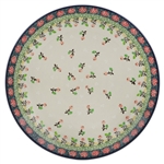 Polish Pottery 10.5" Dinner Plate. Hand made in Poland and artist initialed.