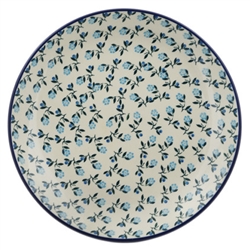 Polish Pottery 10.5" Dinner Plate. Hand made in Poland and artist initialed.