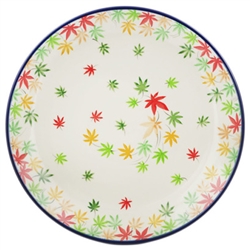 Polish Pottery 10.5" Dinner Plate. Hand made in Poland. Pattern U4910 designed by Teresa Liana.