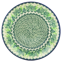 Polish Pottery 10.5" Dinner Plate. Hand made in Poland. Pattern U5008 designed by Maria Starzyk.