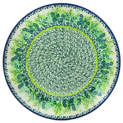 Polish Pottery 10.5" Dinner Plate. Hand made in Poland. Pattern U5009 designed by Maria Starzyk.