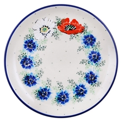 Polish Pottery 6" Bread & Butter Plate. Hand made in Poland and artist initialed.