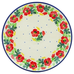 Polish Pottery 6" Bread & Butter Plate. Hand made in Poland and artist initialed.