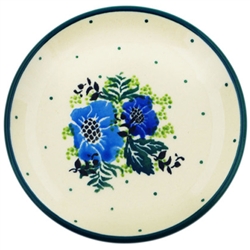 Polish Pottery 4" Plate. Hand made in Poland and artist initialed.