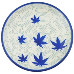 Polish Pottery 4" Plate. Hand made in Poland and artist initialed.