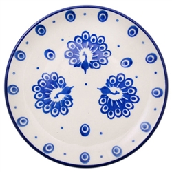 Polish Pottery 4" Plate. Hand made in Poland and artist initialed.