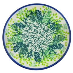 Polish Pottery 4" Plate. Hand made in Poland. Pattern U5009 designed by Maria Starzyk.