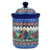 Polish Pottery 8" Cookie Jar. Hand made in Poland. Pattern U4025 designed by Teresa Liana.
