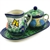 Polish Pottery 11" Sugar & Creamer Set. Hand made in Poland. Pattern U2211 designed by Teresa Liana.