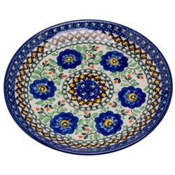 Polish Pottery 8" Dessert Plate. Hand made in Poland. Pattern U440 designed by Ewa Tubaj.