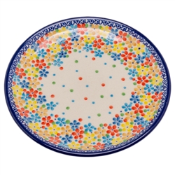 Polish Pottery 6" Bread & Butter Plate. Hand made in Poland. Pattern U4786 designed by Teresa Liana.