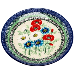 Polish Pottery 8" Dessert Plate. Hand made in Poland. Pattern U4968 designed by Maria Starzyk.