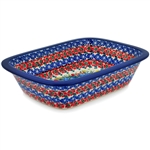 Unikat Polish Pottery Stoneware Rectangular Baker 10 in. U2932