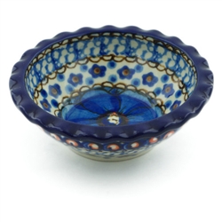 Polish Pottery 3.5" Tart Dish. Hand made in Poland. Pattern U408 designed by Jacek Chyla.