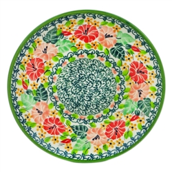 Polish Pottery 6" Bread & Butter Plate. Hand made in Poland. Pattern U4799 designed by Teresa Liana.
