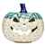 Polish Pottery 7" Pumpkin Jack-O'Lantern. Hand made in Poland. Pattern U4734 designed by Krystyna Dacyszyn.