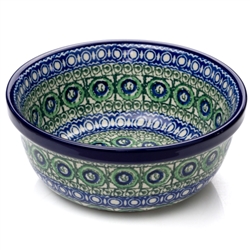 Polish Pottery 6" Cereal/Berry Bowl. Hand made in Poland. Pattern U114 designed by Maryla Iwicka.