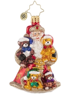 We wish you a beary Christmas! Santa cradles his treasured teddy collection and is ready for a serious holiday hug-fest!