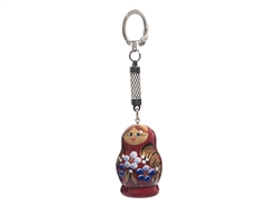 Matryoshka Keychain 1.75" This nesting doll keyring is a classic. A nesting doll key ring lets the world know you are a matryoshka lover, and also makes the perfect keychain stocking stuffer. This matryoshka keyring comes in widely assorted colors. Let us