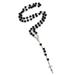 Hand made in Poland this traditional wooden rosary features a center medallion of the Madonna on one side and the Sacred Heart on the reverse.