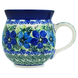 Polish Pottery 11 oz. Bubble Mug. Hand made in Poland. Pattern U2188 designed by Maria Starzyk.