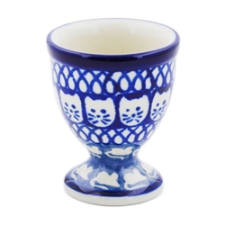 Polish Pottery 2.4" Egg Cup. Hand made in Poland. Pattern U9967 designed by Maryla Iwicka.