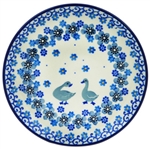 Polish Pottery 6" Bread & Butter Plate. Hand made in Poland and artist initialed.