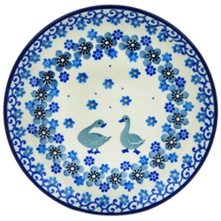 Polish Pottery 6" Bread & Butter Plate. Hand made in Poland and artist initialed.