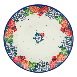 Polish Pottery 6" Bread & Butter Plate. Hand made in Poland and artist initialed.