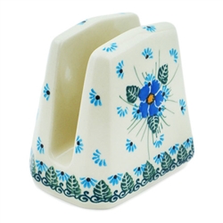 Polish Pottery 4" Napkin Holder. Hand made in Poland. Pattern U4992 designed by Maria Starzyk.