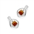 Gorgeous Baltic Amber earrings framed in Sterling Silver. Size is approx .5" square.