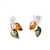 Gorgeous Baltic Amber earrings framed in Sterling Silver. Size is approx .65" X .4"