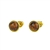 Beautiful honey amber balls and gold plated sterling silver stud earrings. Size is approx 0.25" diameter.