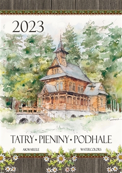 This beautiful large format spiral bound wall 12 month calendar features the works of Polish artist Katarzyna Tomala. 12 scenes from the Podhale region in watercolours. Includes all Polish holidays and names days in Polish. European layout (Monday is the