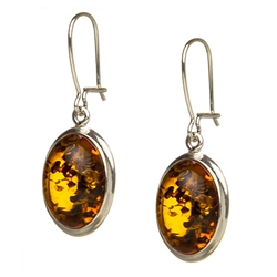 Honey amber drops suspended in sterling silver. Stylish and unique.