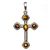 Sterling silver cross highlighted with Baltic Amber  Size is approx 1.5" x 0.75"