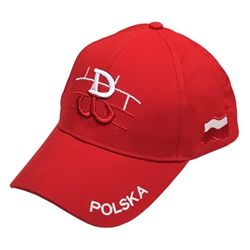 Stylish cap with the symbol of the Polish Uprising in 1944. Features an adjustable cloth and metal tab in the back. Designed to fit most people.