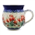 Polish Pottery 11 oz. Bubble Mug. Hand made in Poland and artist initialed.