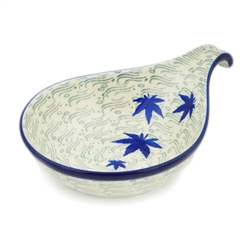 Polish Pottery 7" Condiment Dish. Hand made in Poland and artist initialed.