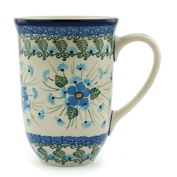 Polish Pottery 17 oz. Bistro Mug. Hand made in Poland. Pattern U4992 designed by Maria Starzyk.