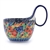 Polish Pottery 14 oz. Soup Bowl with Handle. Hand made in Poland. Pattern U4011 designed by Maria Starzyk.