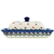 Polish Pottery 9" Butter Dish. Hand made in Poland. Pattern U5007 designed by Maria Starzyk.