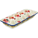 Unikat Polish Pottery Stoneware Egg Tray Rectangular 11 in. U4948